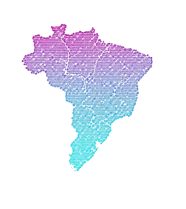 Mapa do Brasil representando a cobertura nacional da TalentMed